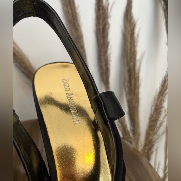 Enzo Engiolini Black Slingback Heels size 10 - Picture 5 of 10